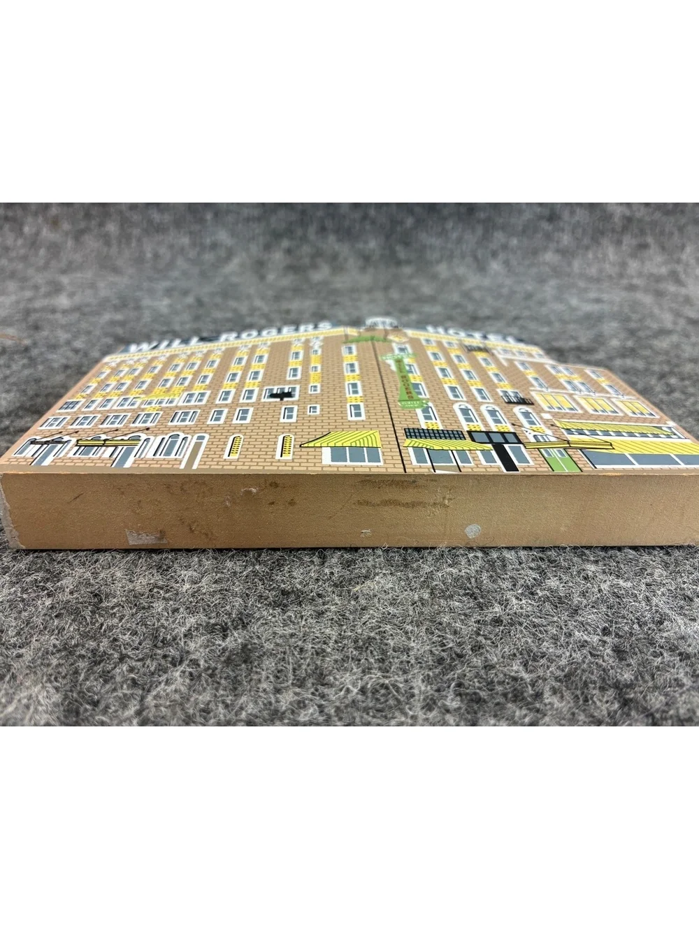 The Cat's Meow Will Rogers Hotel Route 66 Collectible Wooden Block
